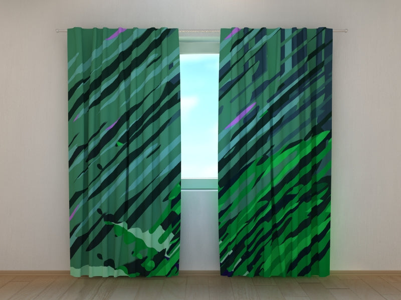 Tende Graziosa Illustrazione Verde