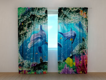 Tende Bellissimo Mare con i Delfini
