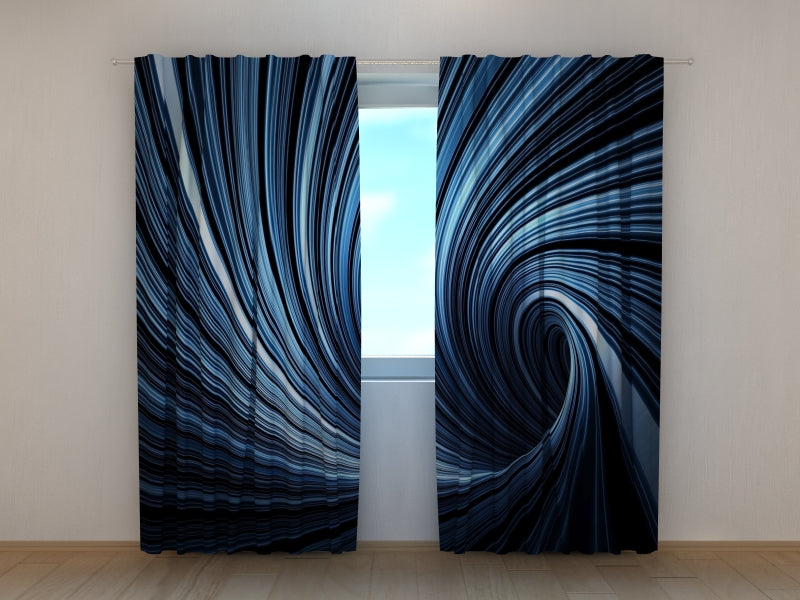 Tende Vortice Astratto Blu