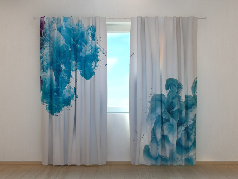 Tende Schizzi di Vernice Blu