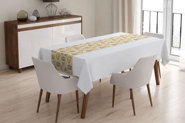 Tappeto Runner da Tavola Polli e Conigli di Pasqua