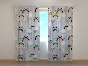 Tende Arcobaleno Carino e Nuvola con Occhi