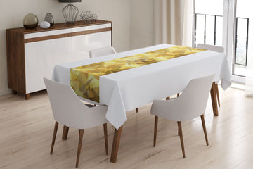 Tappeto Runner da Tavola Astrazione d'Oro
