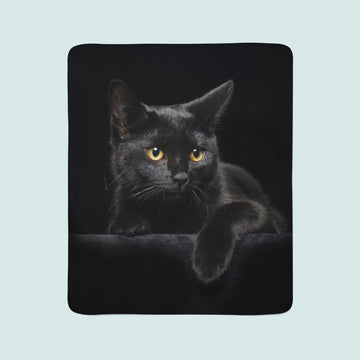 Coperta in Flanella Gatto Nero