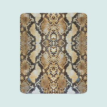 Coperta in Flanella Pelle di Serpente Marrone