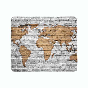 Coperta in Flanella Mappa Disegnata sul Muro