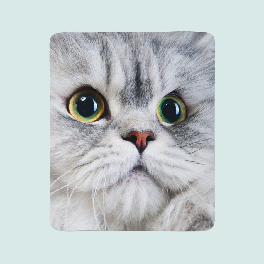 Coperta in Flanella Gatto Grigio