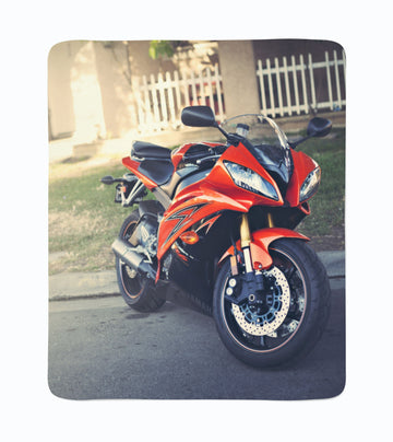 Coperta in Flanella Moto Rossa
