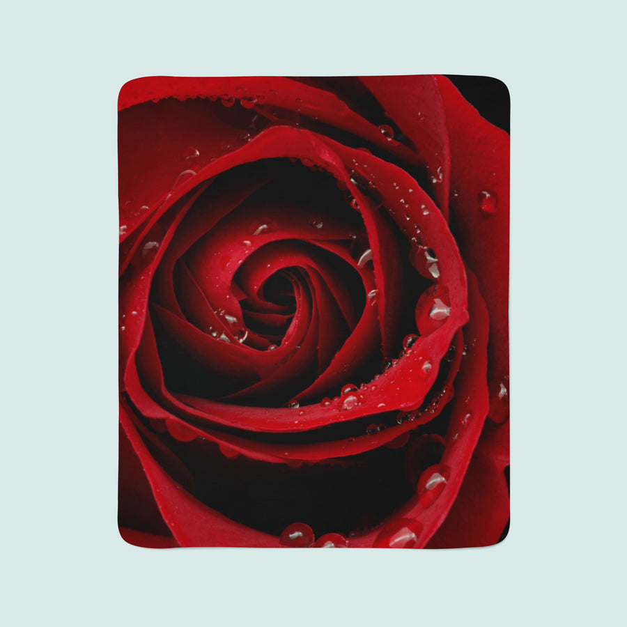 Coperta in Flanella Rosa Rossa