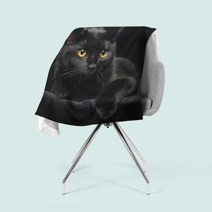 Coperta in Flanella Gatto Nero