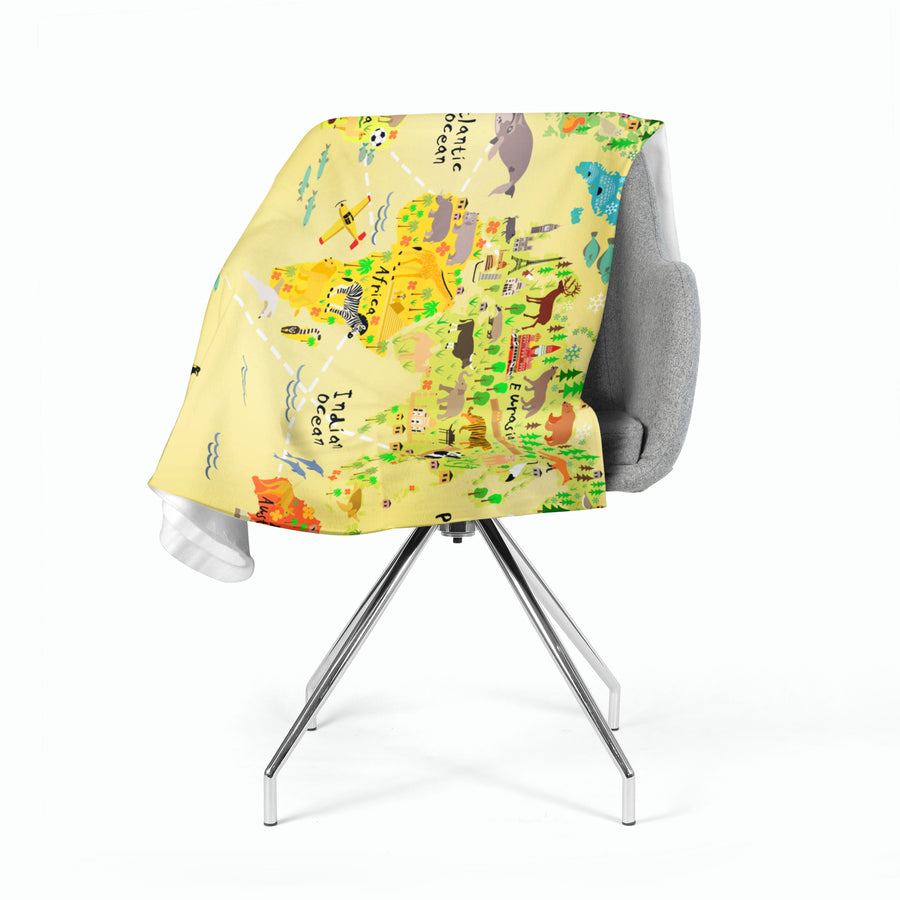 Coperta in Flanella Mappa per Bambini