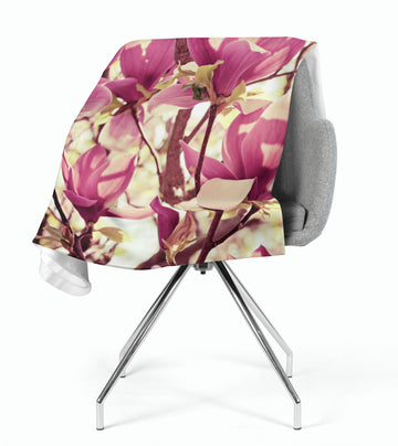 Coperta in Flanella Magnolie Rosa