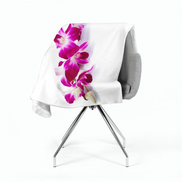 Coperta in Flanella Orchidee Viola Cremisi