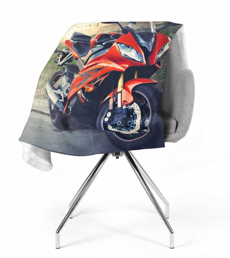 Coperta in Flanella Moto Rossa