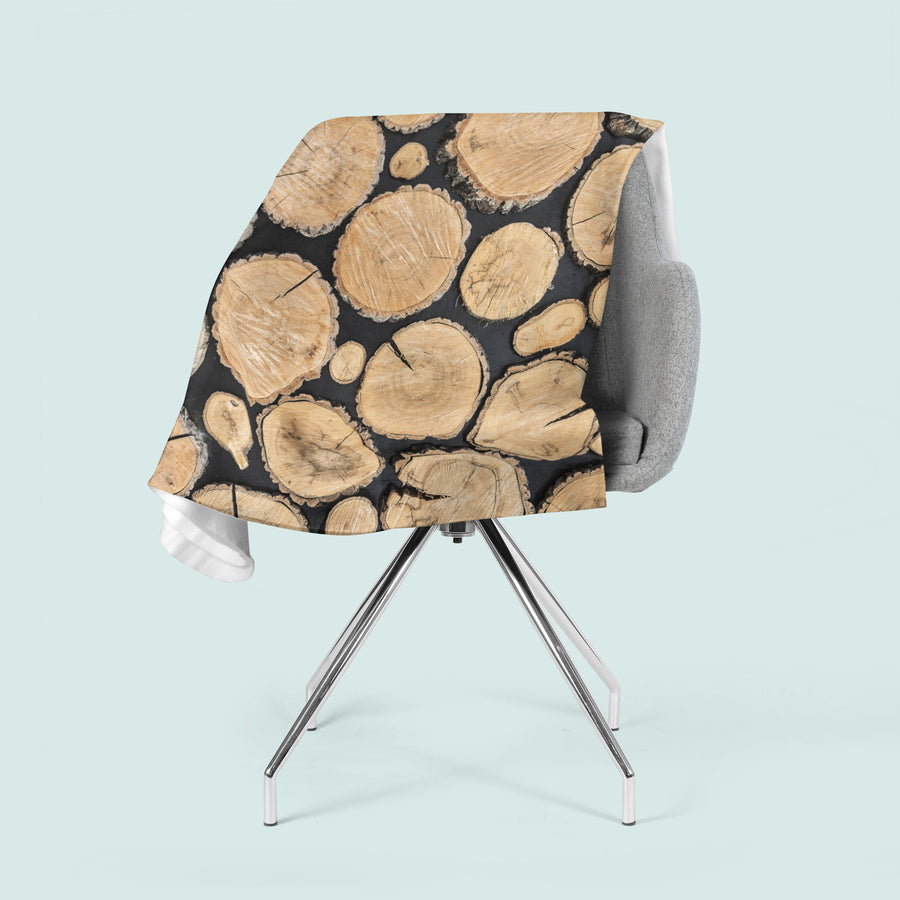 Coperta in Flanella Tronchi d'Albero