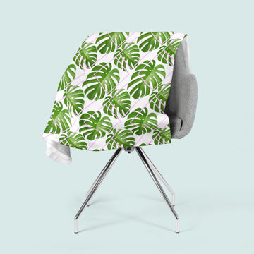 Coperta in Flanella Foglie di Palma Tropicali