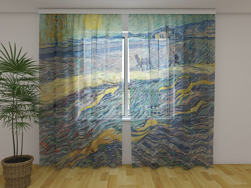 Tende - Campo con Aratore e Mulino Vincent Van Gogh
