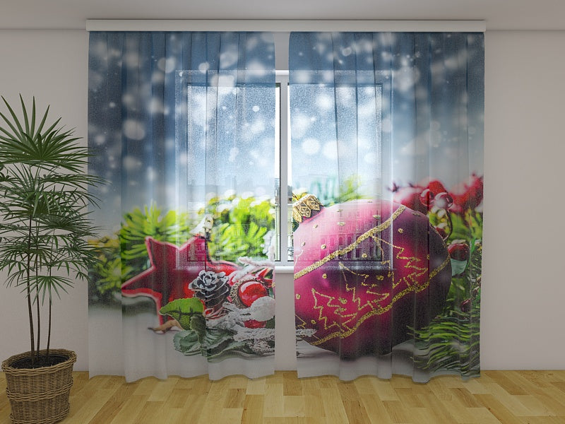 Tende Decorazioni Natalizie con Neve