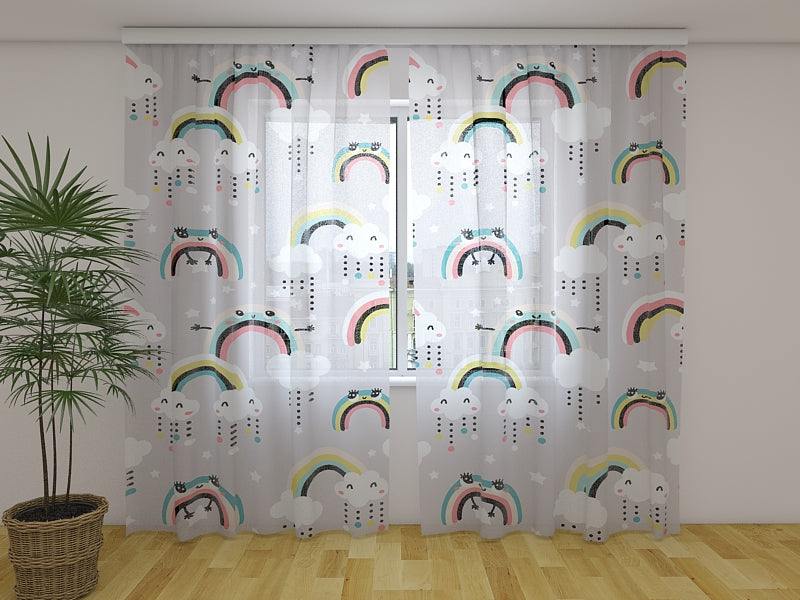 Tende Arcobaleno Carino e Nuvola con Occhi