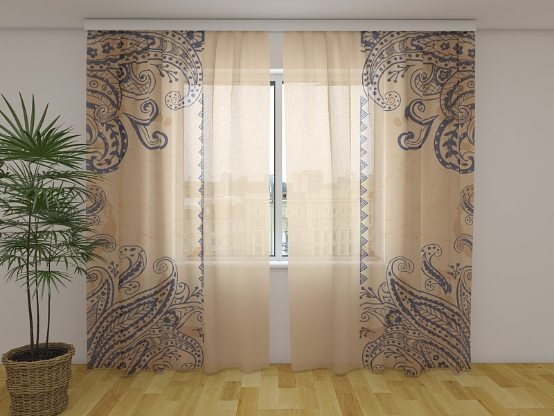 Tende Bellissimi Ornamenti Blu