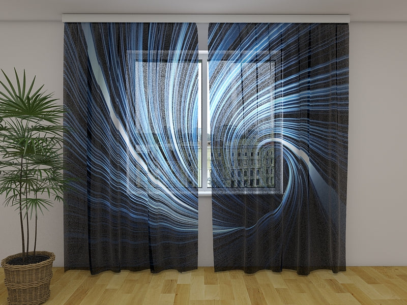 Tende Vortice Astratto Blu