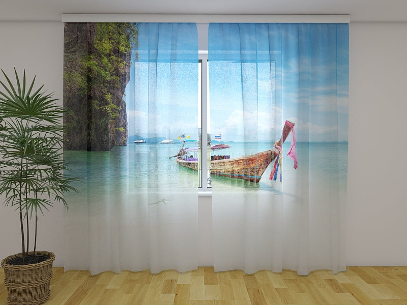 Tende Barca sulla Spiaggia della Thailandia