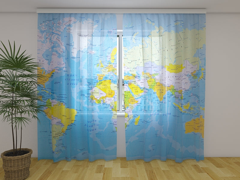 Tende Mappa Dettagliata del Mondo
