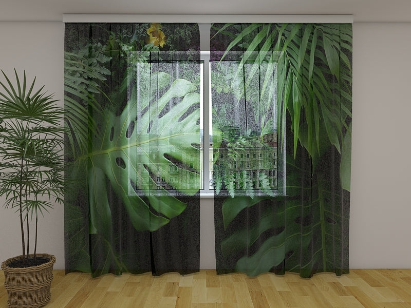 Tende Foglie Tropicali Verdi