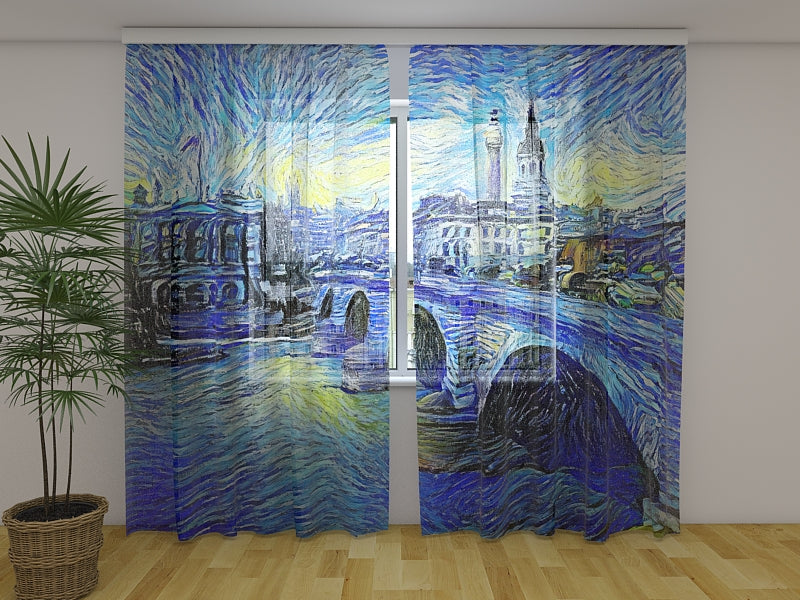 Tende London Bridge stile Van Gogh