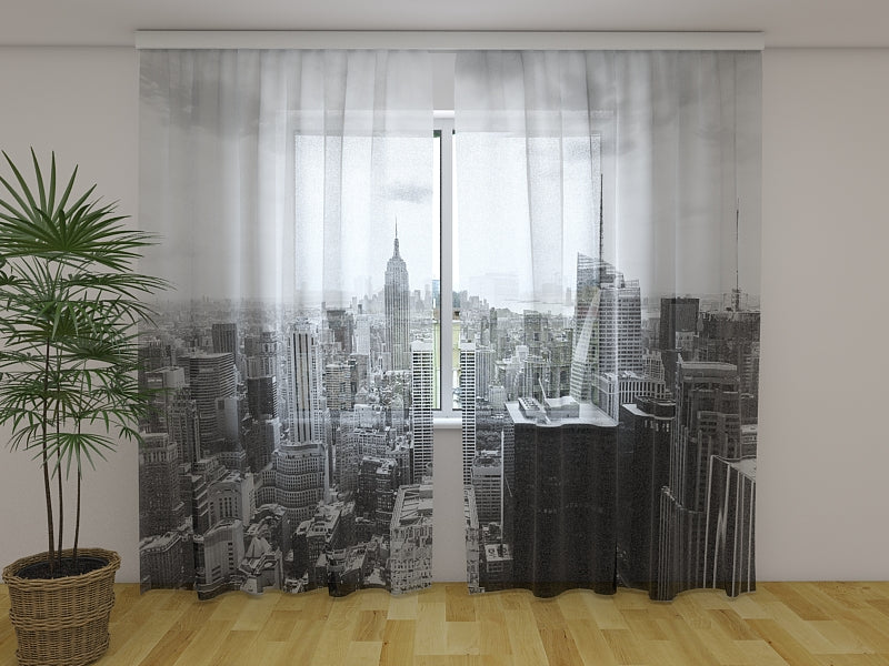 Tende Veduta Aerea di Manhattan in Bianco e Nero