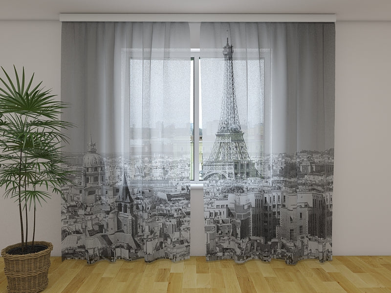Tende Mattinata a Parigi in Bianco e Nero