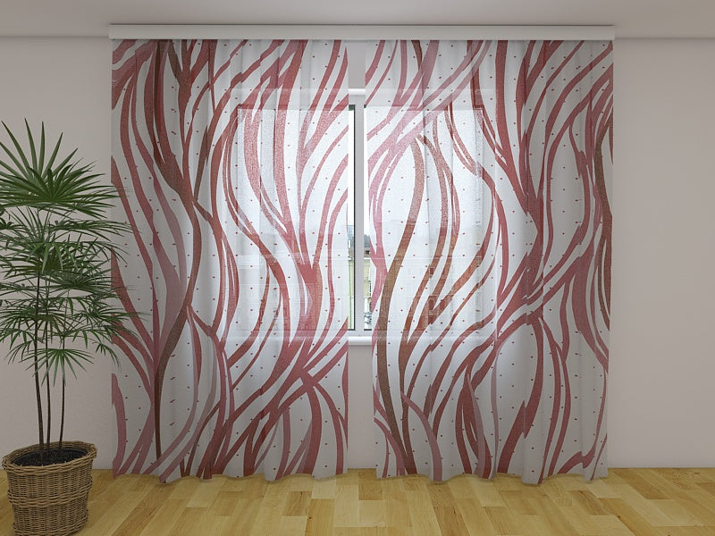 Tende Onde Rosse Astratte