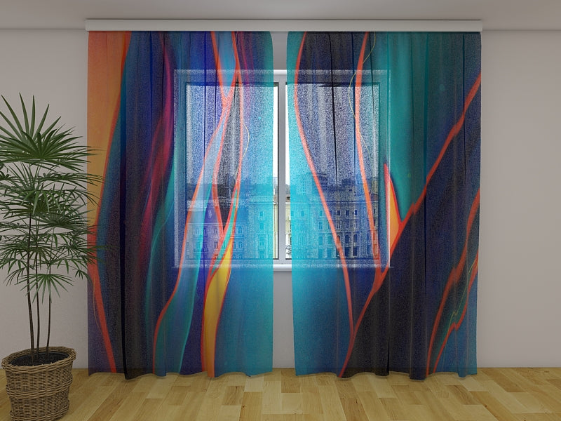 Tende Spettacolare Illustrazione Blu