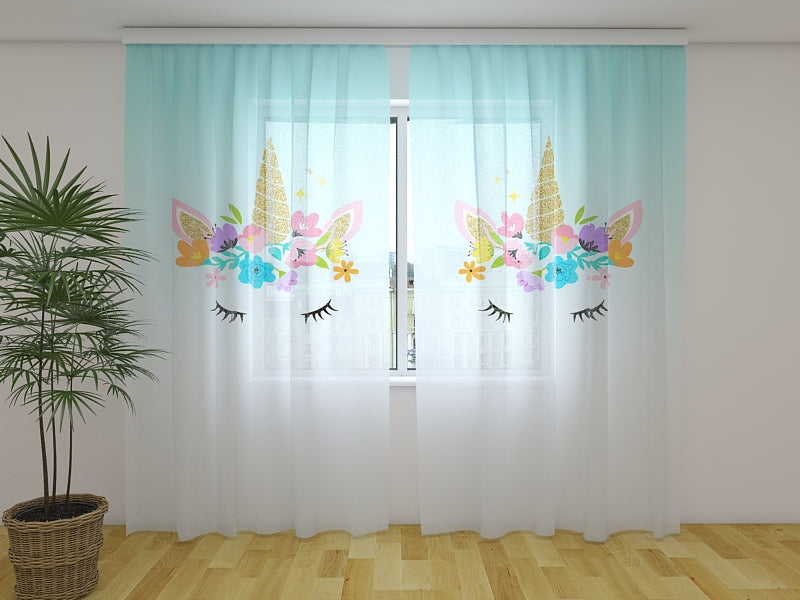 Tende Unicorno con Fiori