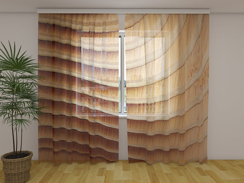 Tende Onde Astratte di Legno