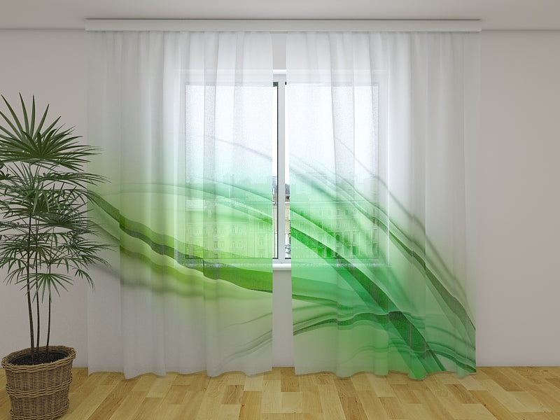Tende Foglia Verde Astratta