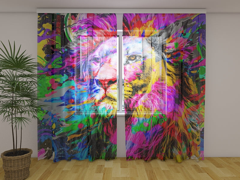 Tende Leone Colorato Creativo