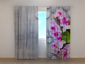 Tende Delicate Orchidee Rosa e Pietre