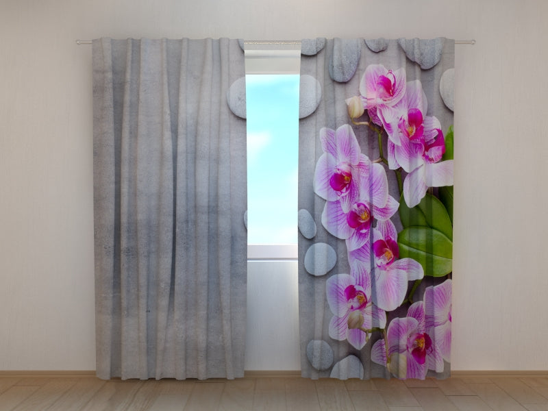 Tende Delicate Orchidee Rosa e Pietre