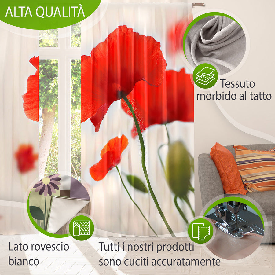 Tende Papaveri Retrò