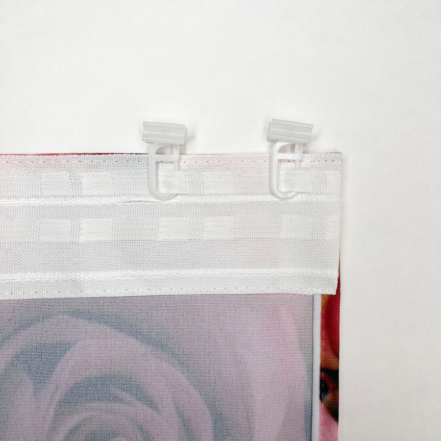 Accessori: Gancetti per tende in plastica bianca, confezione da 10 pezzi