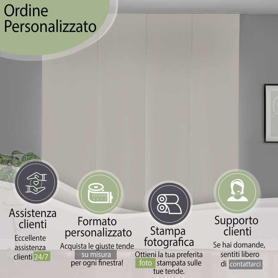Tenda a Pannello Bianca Blackout