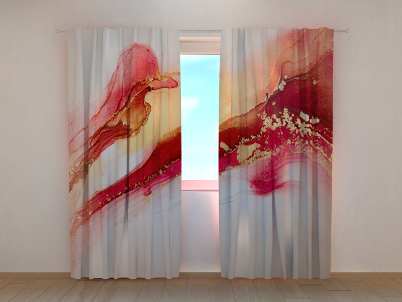 Tende Astrazione di Lusso in Rosso e Oro