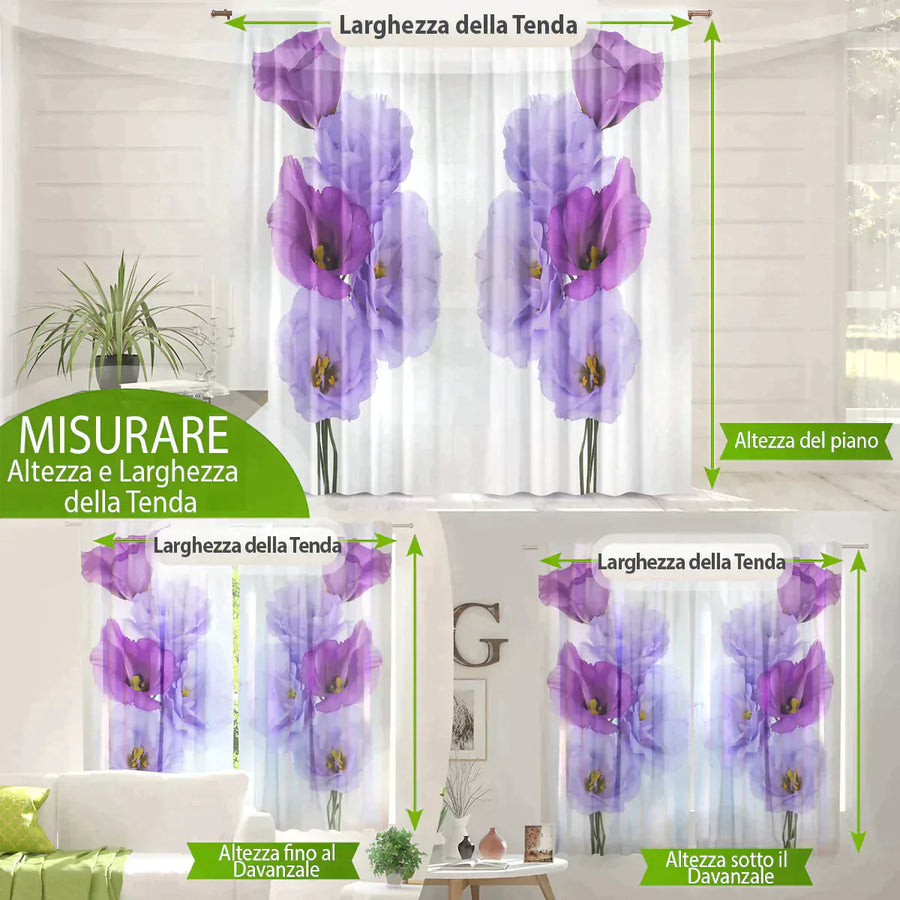 Tende Delicate Iris Blu