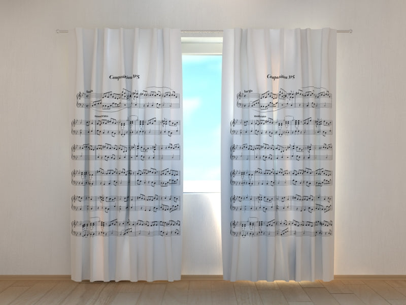 Tende Pentagramma con Note Musicali