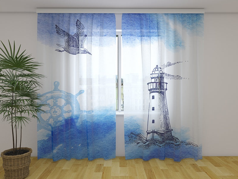Tende Illustrazione Nautica ad Acquerello