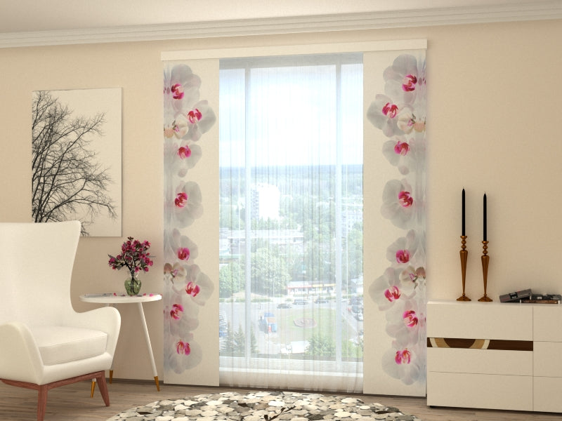 Set di 2 Tende a Pannello Orchidee Musicali.