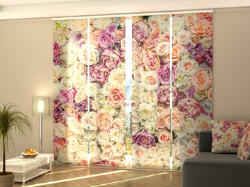 Set di 4 Tende a Pannello Incredibile Muro di Fiori
