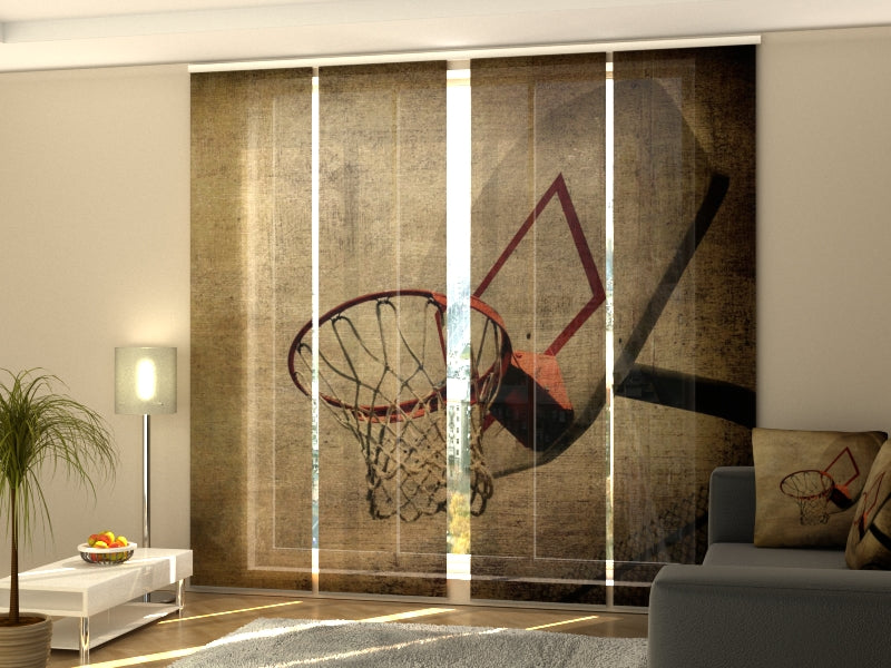 Set di 4 Tende a Pannello Canestro da Basket