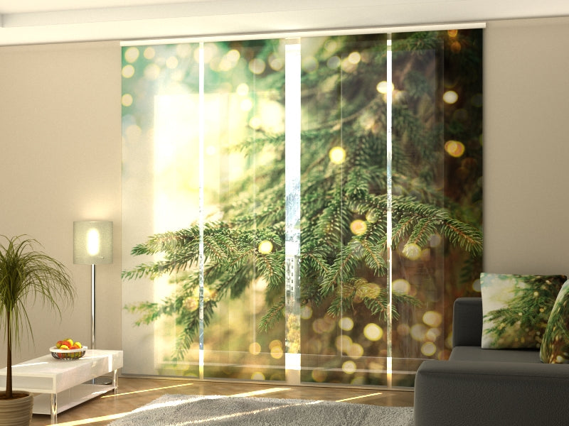Set di 4 Tende a Pannello Albero Magico di Natale